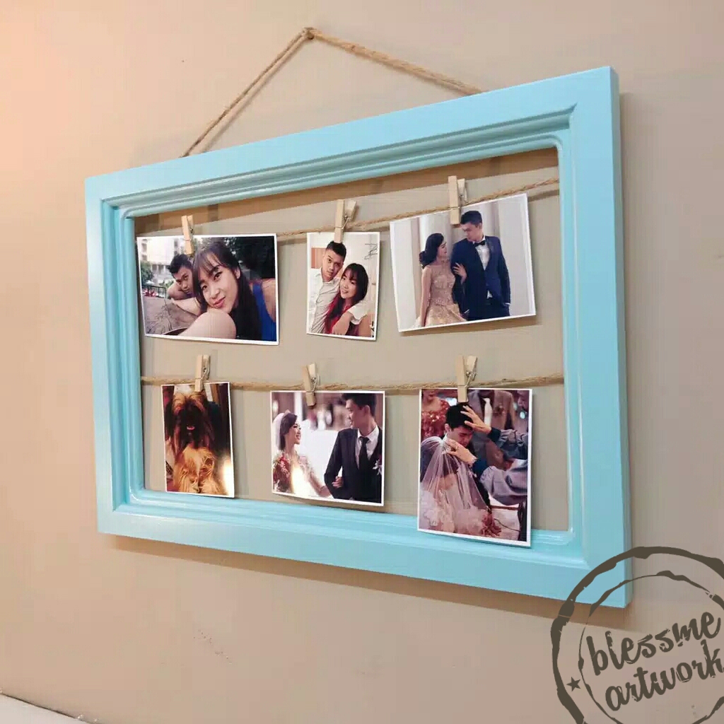 Clothespin picture frame Pigura foto  tali  Blessme artwork